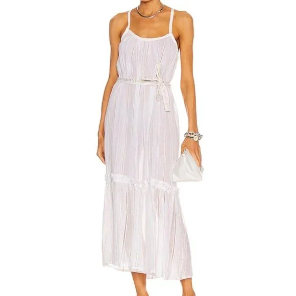 Lemlem Kelali White Sleeveless Maxi SunDress Size L - Picture 2 of 6